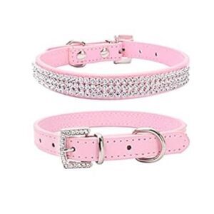 Dog and Cat Pink Rhinestone Collar | 8-10” (adjustable)| New